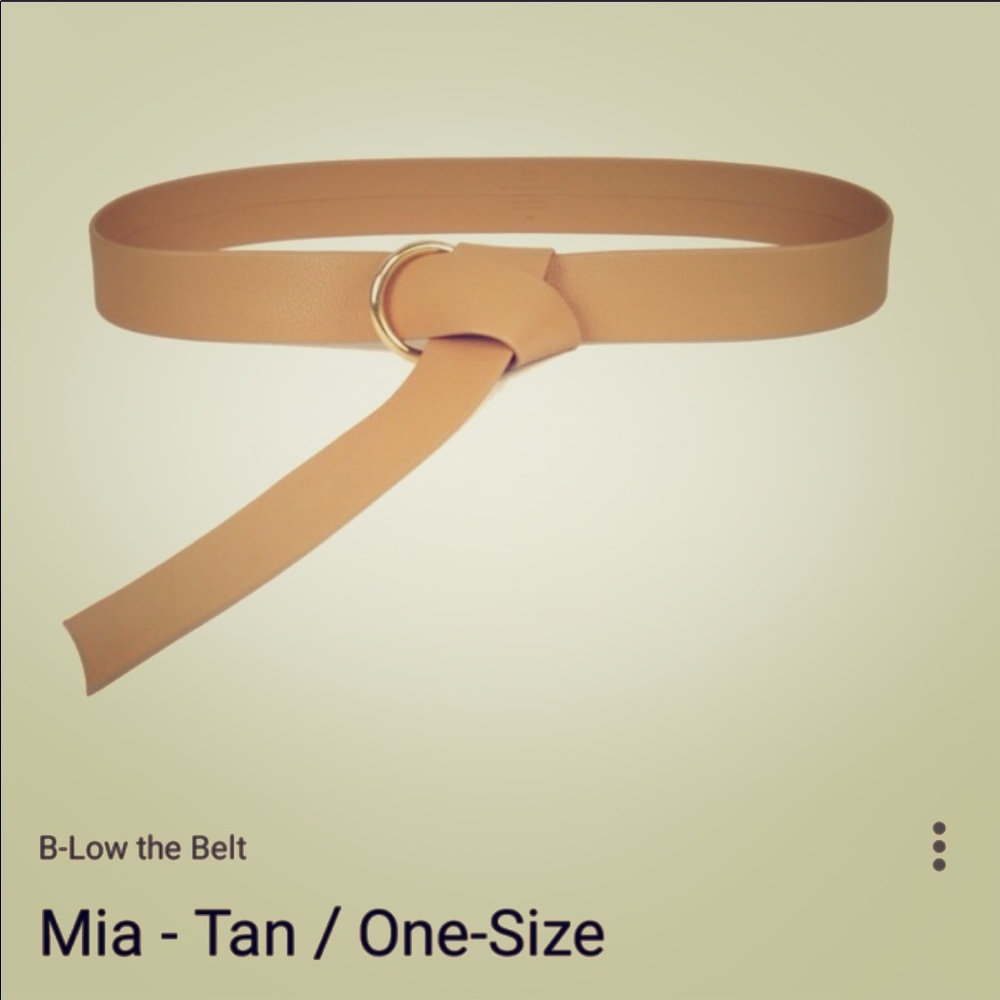 B-Low the Belt tan belt NEW